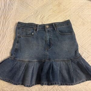 Celebrity Pink Blue Denim Skirt